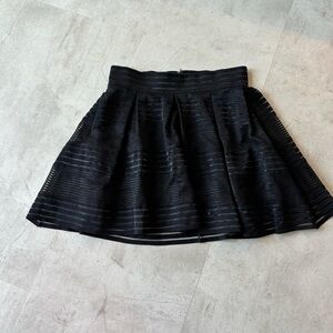 Black midi A Line skirt